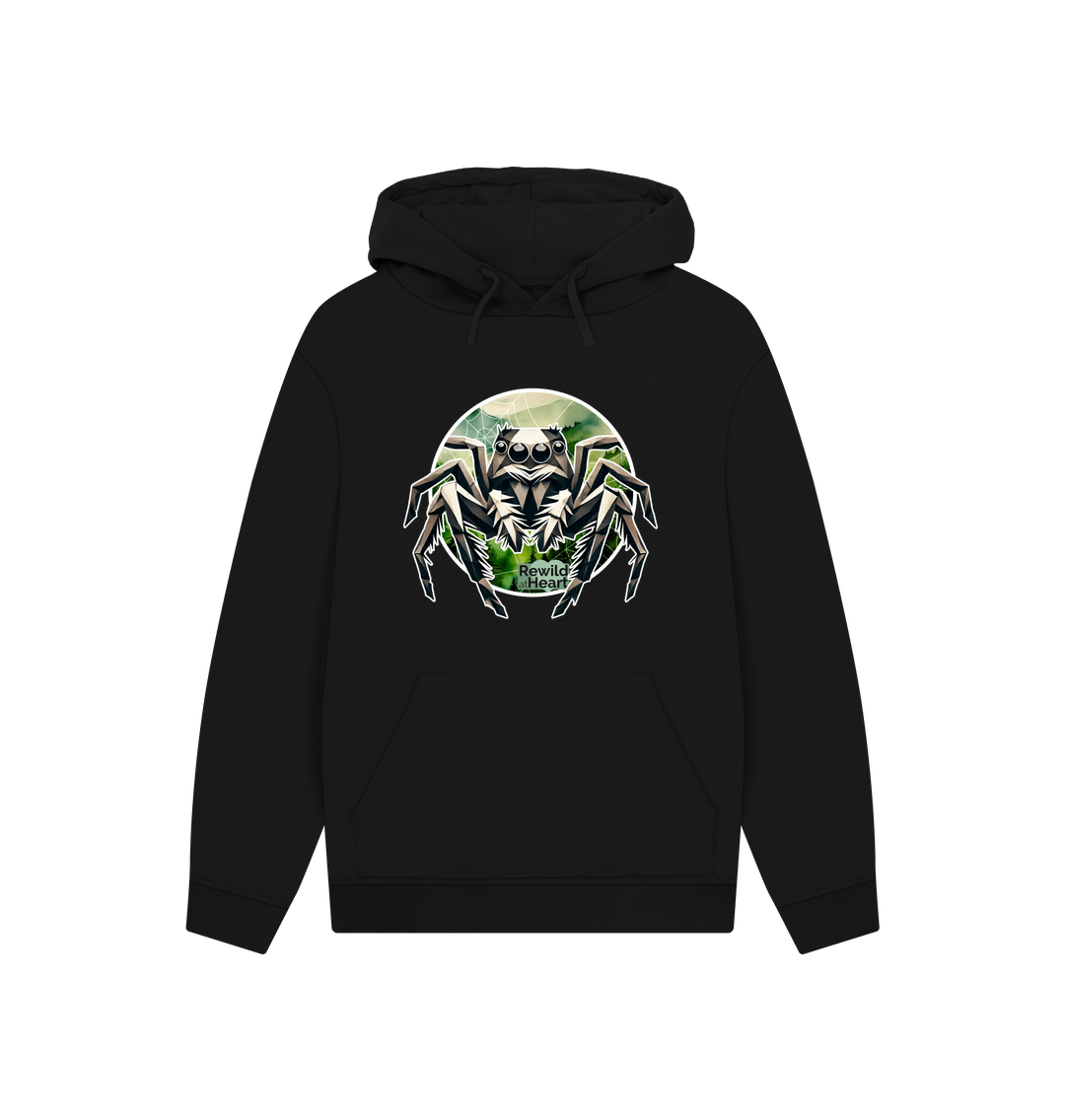 Black Wild Jumping Spider Hoodie