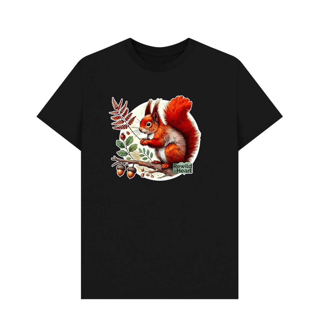 Black Red Squirrel Oak Men's T-Shirt