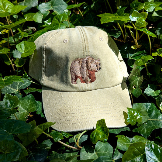 Brown Bear Embroidered Baseball Cap