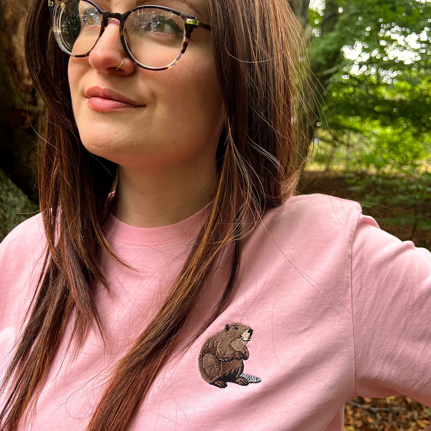 Beaver Embroidered Unisex T-Shirt