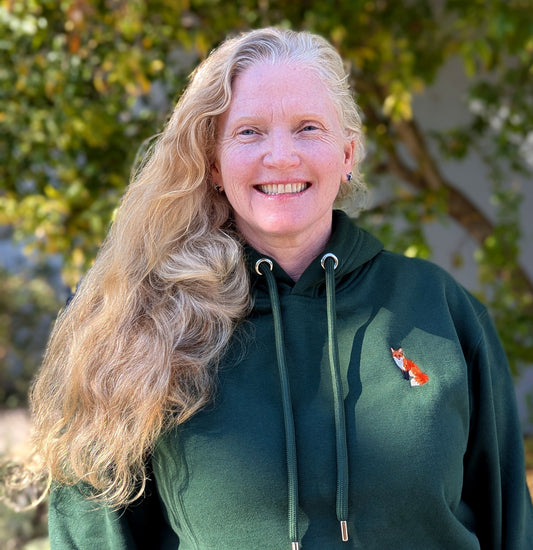 Fox Embroidered Ladies Hoodie