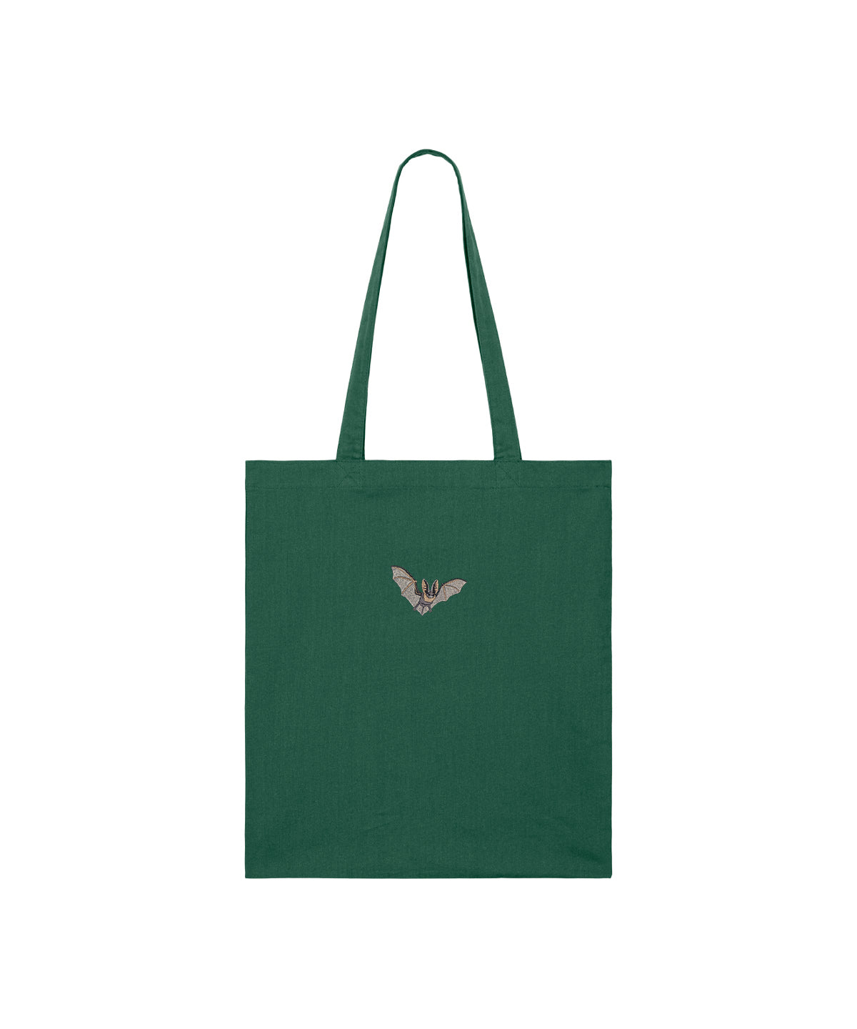 Grey Long-Eared Bat Embroidered Tote Bag