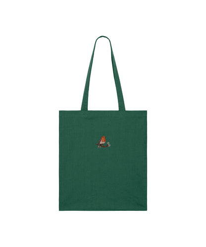 Robin Embroidered Tote Bag