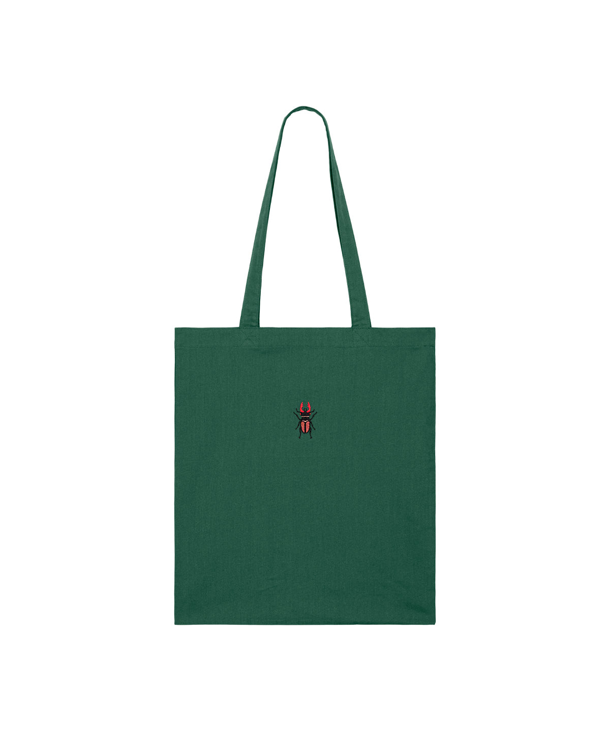 Stag Beetle Embroidered Tote Bag