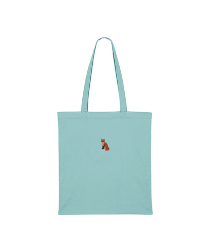 Fox Embroidered Tote Bag