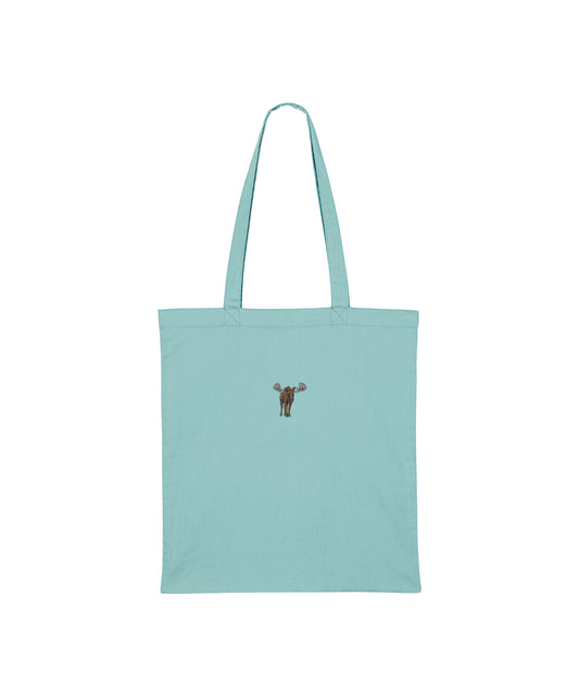 Moose Embroidered Tote Bag