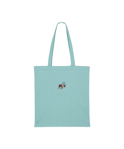 Reindeer Embroidered Tote Bag