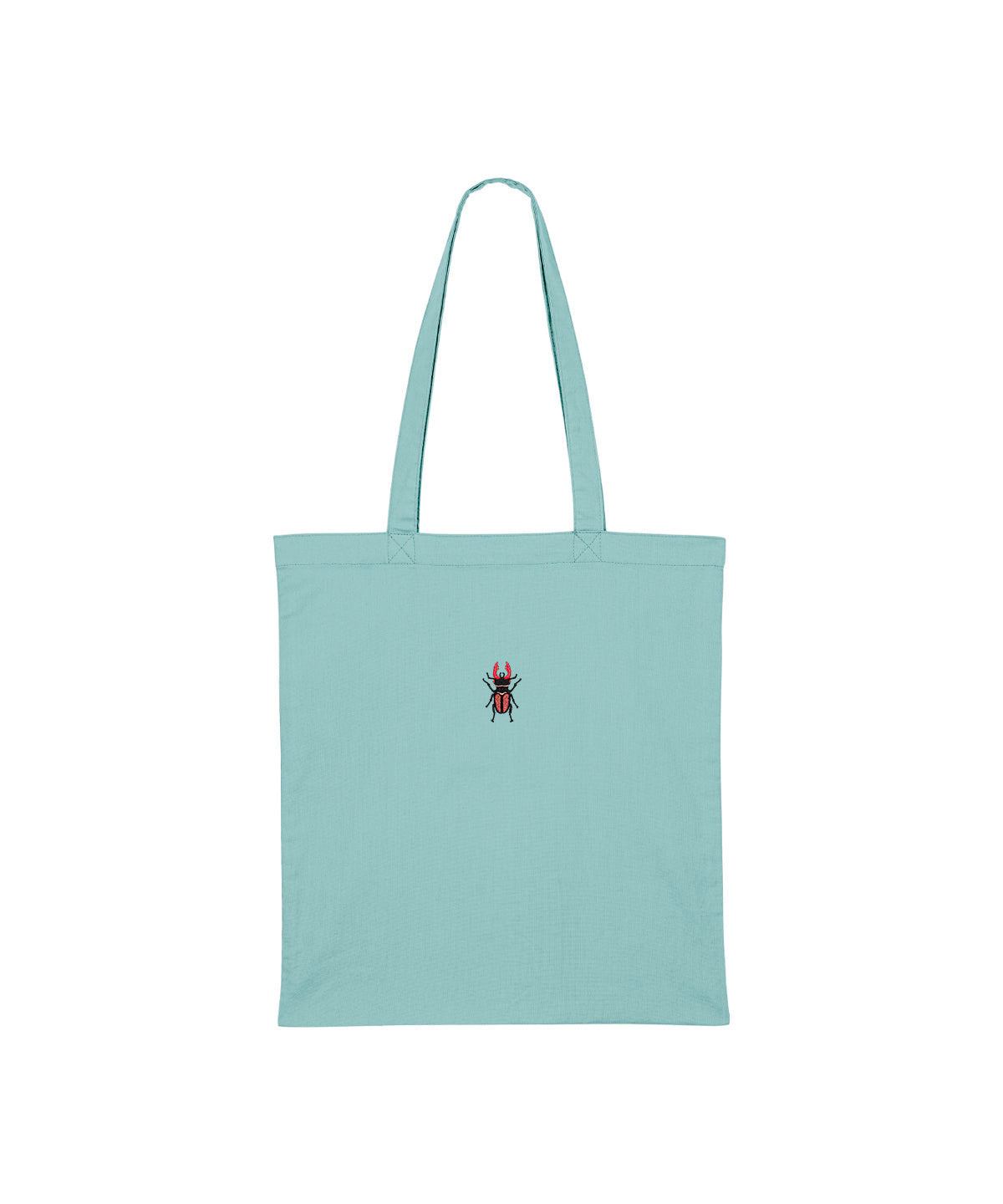 Stag Beetle Embroidered Tote Bag
