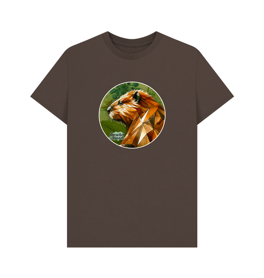 Chocolate Beaver Botanical Men's T-Shirt