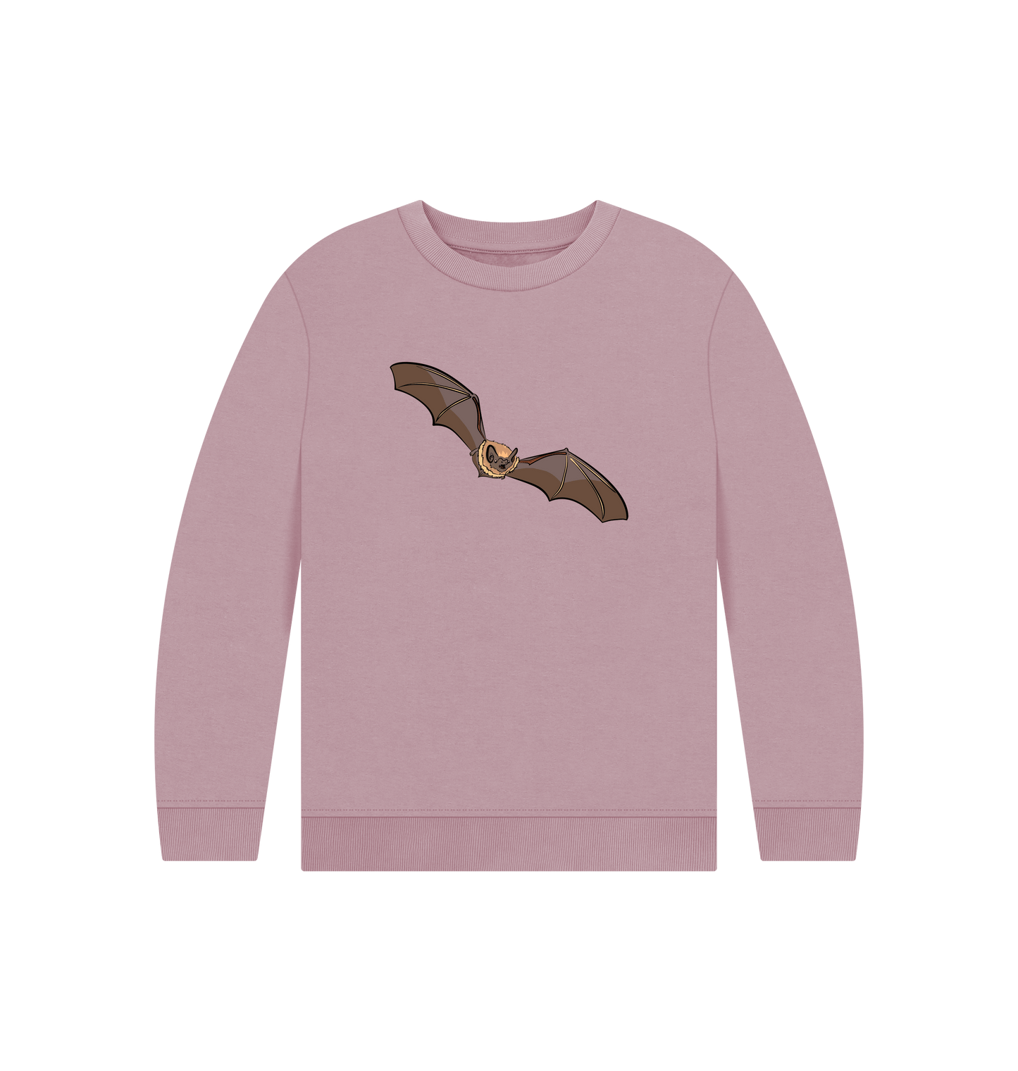 Mauve Printed Kids Jumper Front