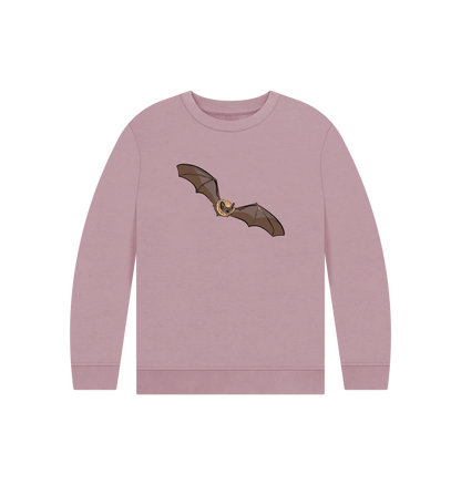 Mauve Printed Kids Jumper Front