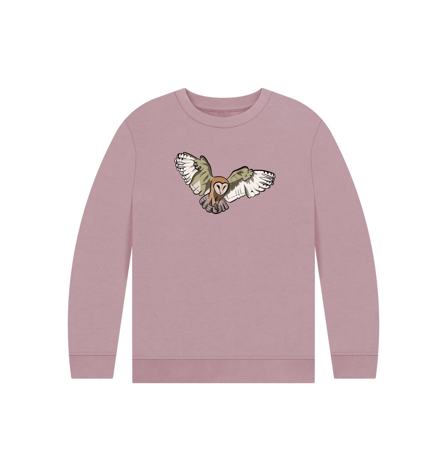 Mauve Printed Kids Jumper Front
