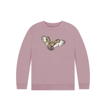 Mauve Printed Kids Jumper Front