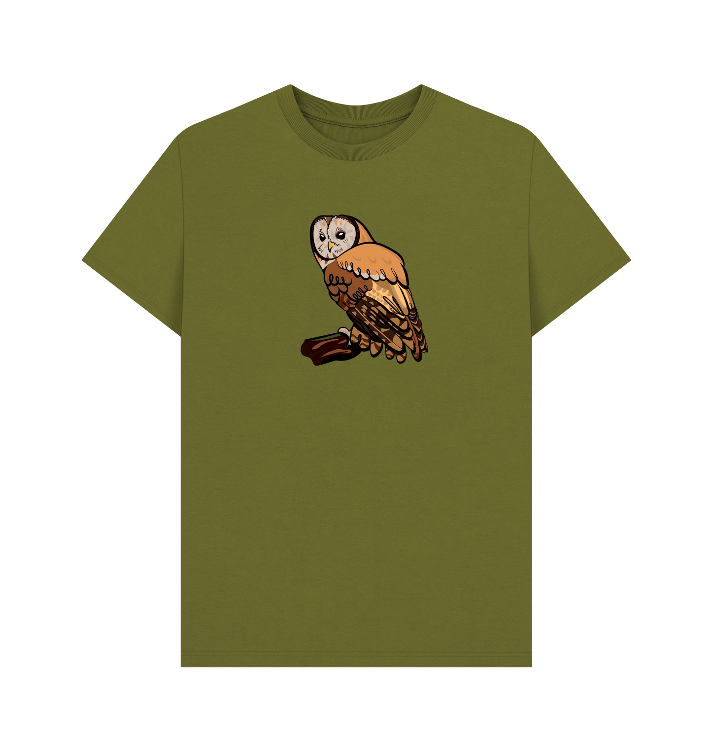 Moss Green Printed T-shirt Front