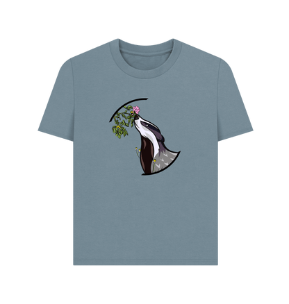 Stone Blue Printed T-shirt Front