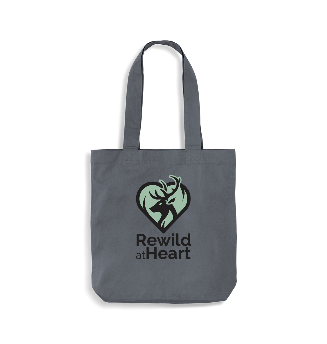 Graphite Grey Rewild at Heart Organic Bag for Life