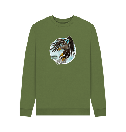 Khaki White-Tailed Eagle Flight Men's Sweater