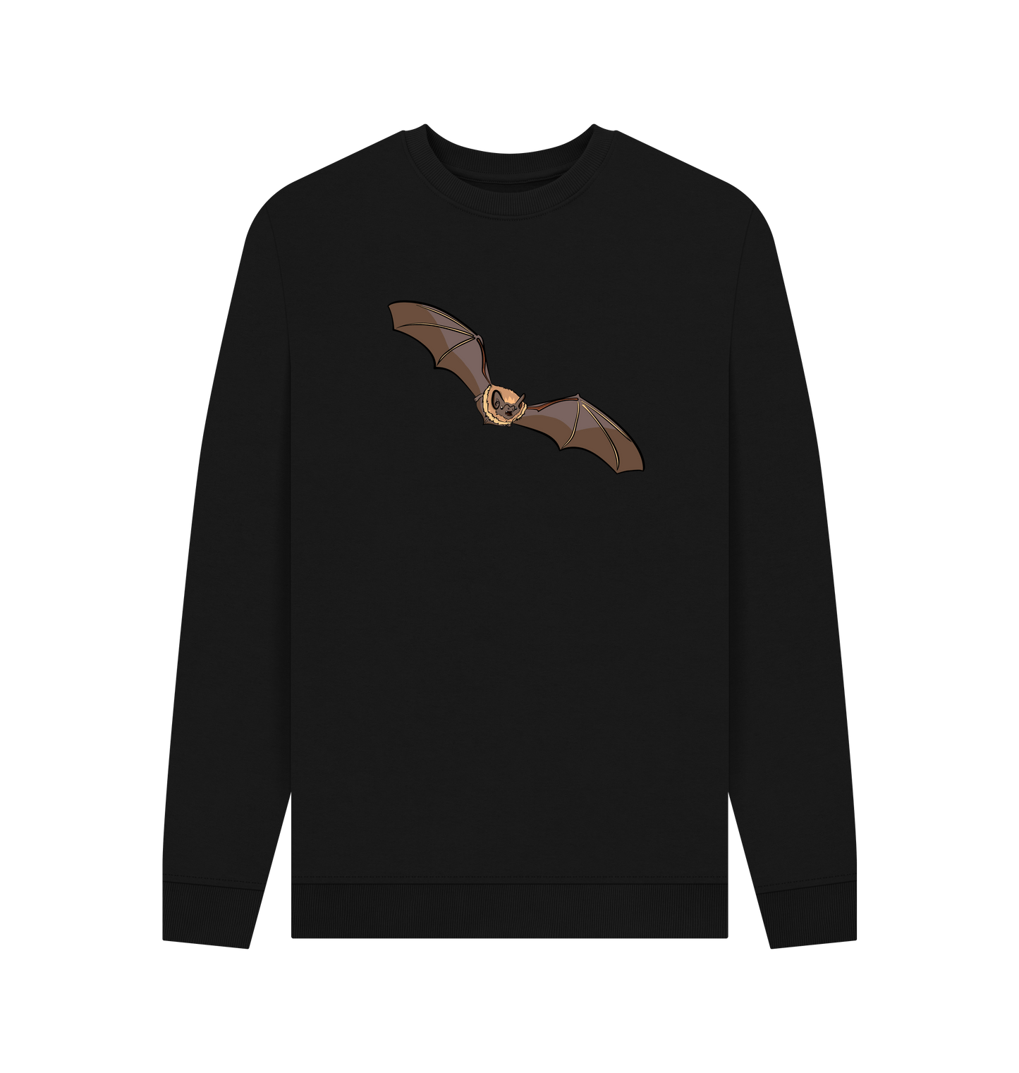 Black Printed Sweater Front