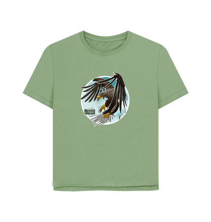 Sage White-Tailed Eagle Flight Women's Relaxed-Fit T-Shirt