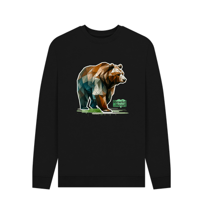 Black Printed Sweater Front