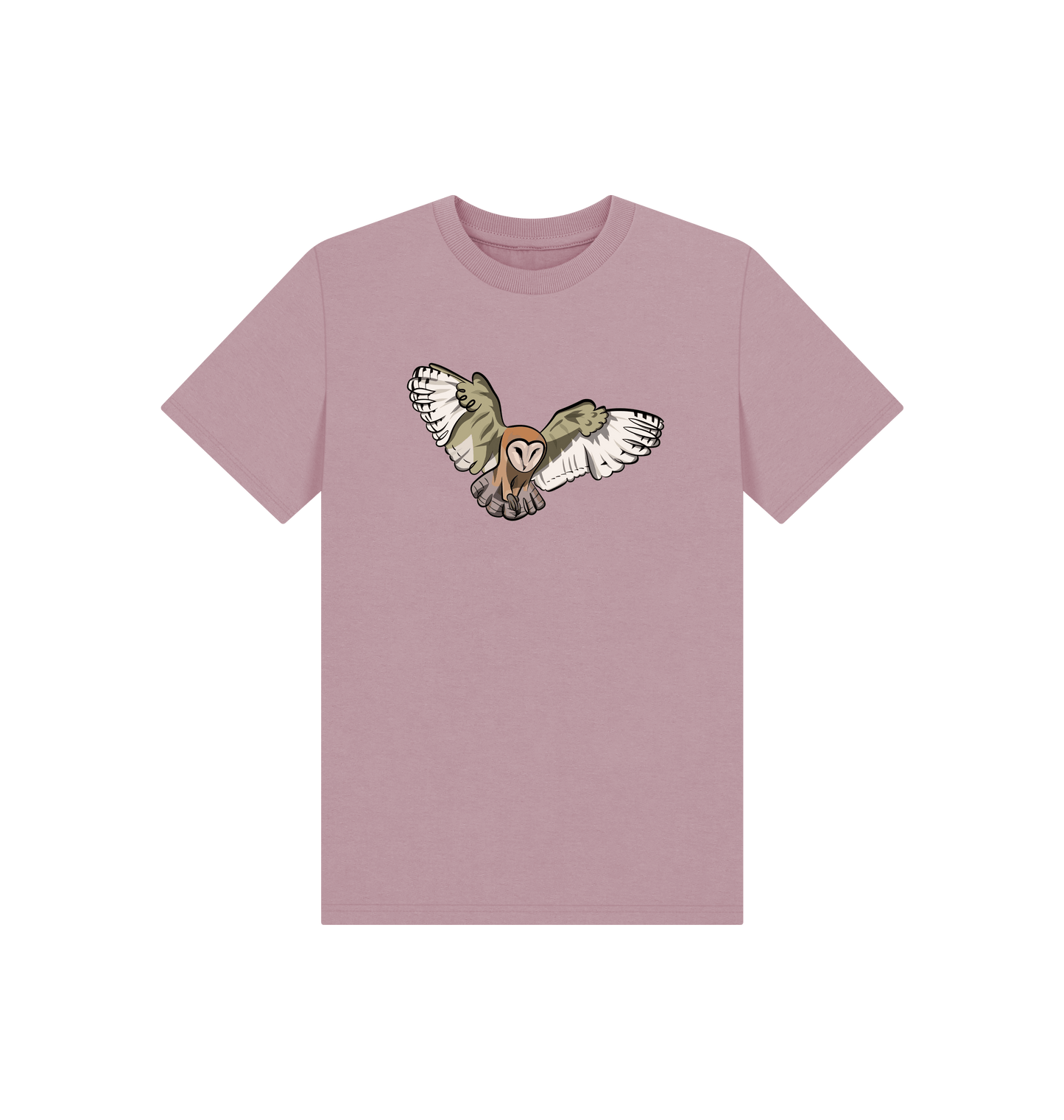 Mauve Printed Kids T-Shirt Front