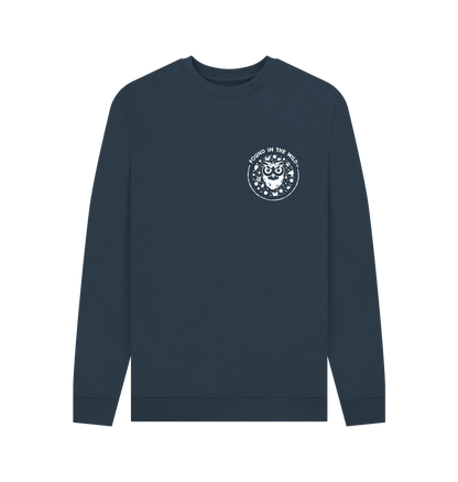 Navy Blue Printed Sweater