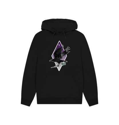 Black Raven Moon Crescent Hoodie