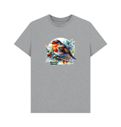 Athletic Grey Robin Redbreast Men's T-Shirt