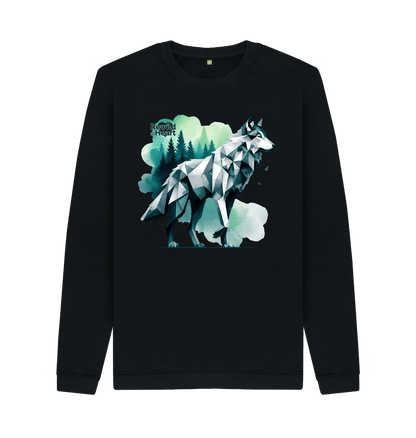 Black Rewild the Wolf | Men's Sweater