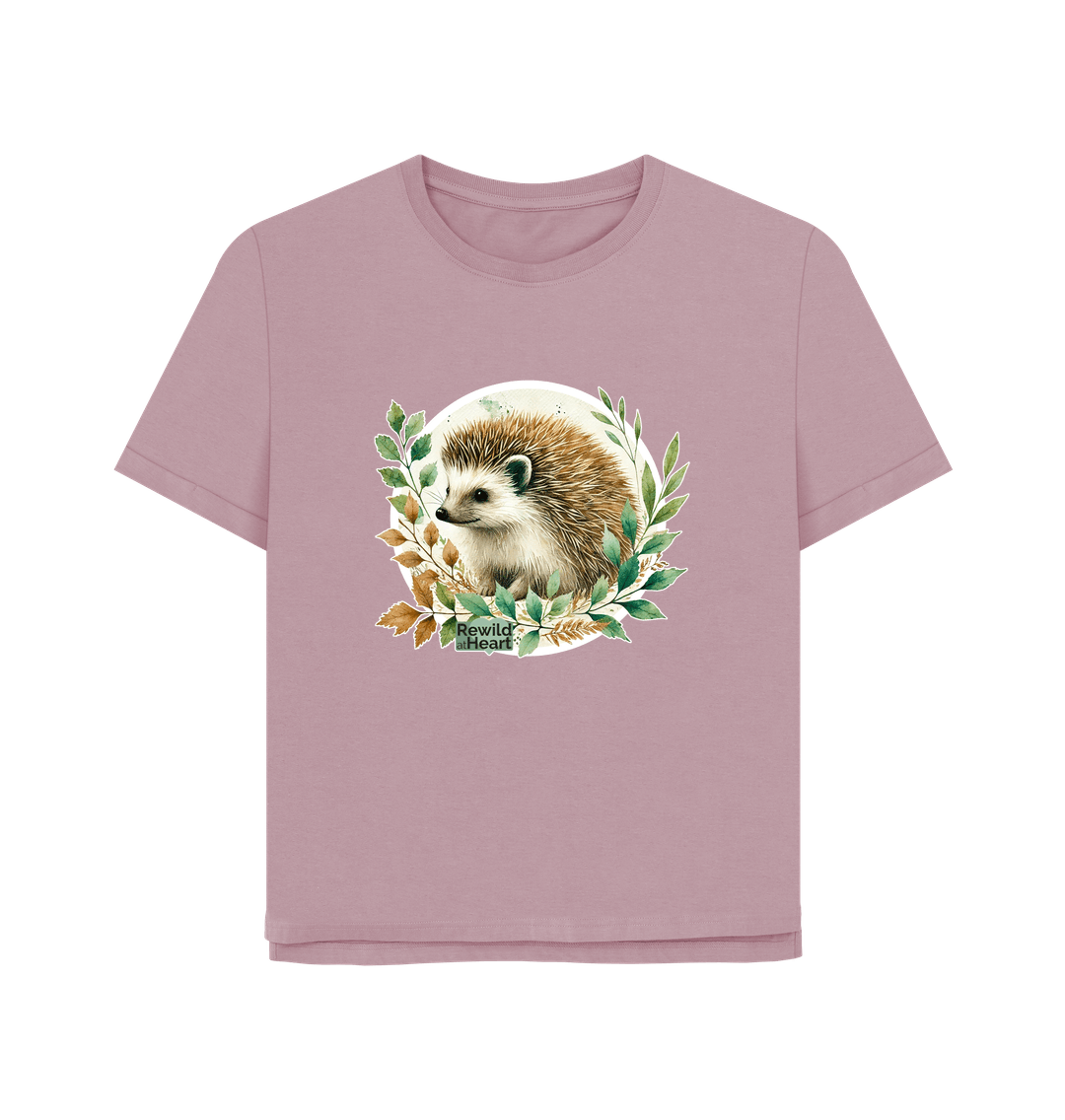 Mauve Hedgehog Harmony Women's Relaxed-Fit T-Shirt