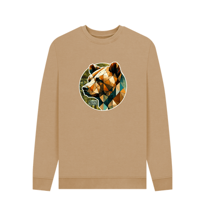 Sand Brown Bear Forest Men's Sweater