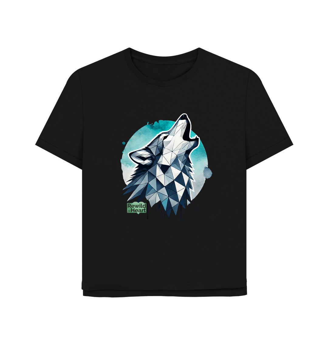 Black Primal Wolf Howl Women's Relaxed-Fit T-Shirt