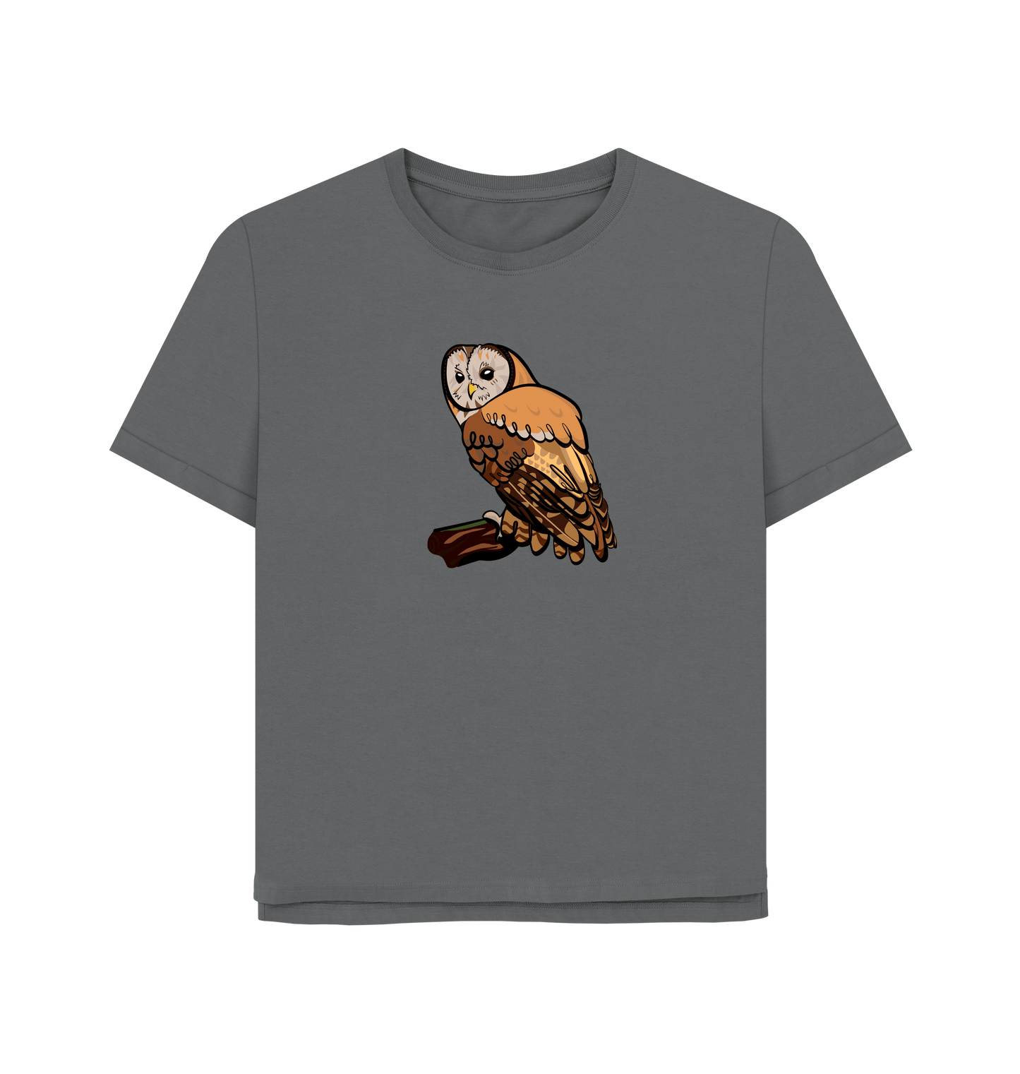 Slate Grey Printed T-shirt Front