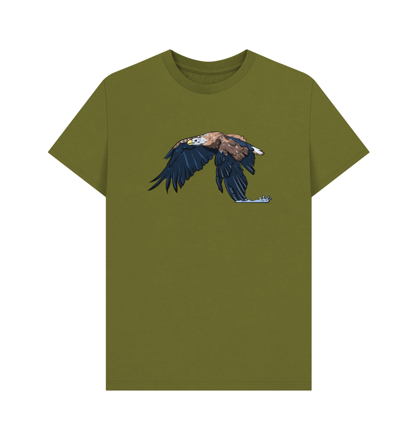 Moss Green Printed T-shirt Front