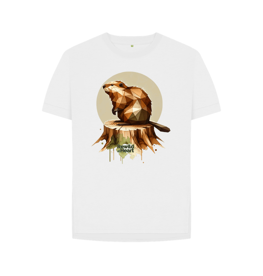 White Wild Beaver | Relaxed-Fit Women's T-Shirt