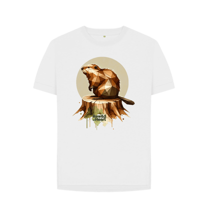 White Wild Beaver | Relaxed-Fit Women's T-Shirt