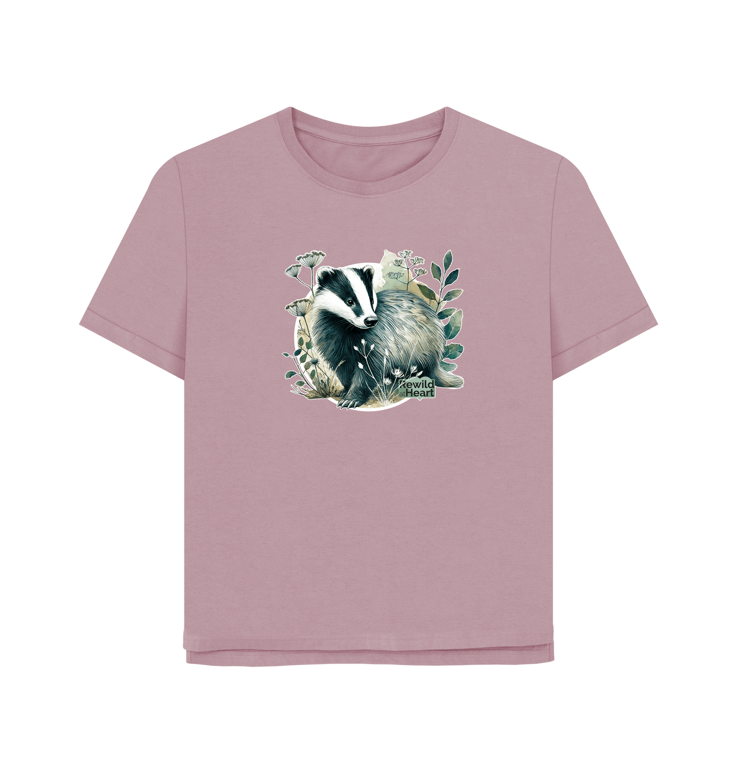 Mauve Printed T-shirt Front