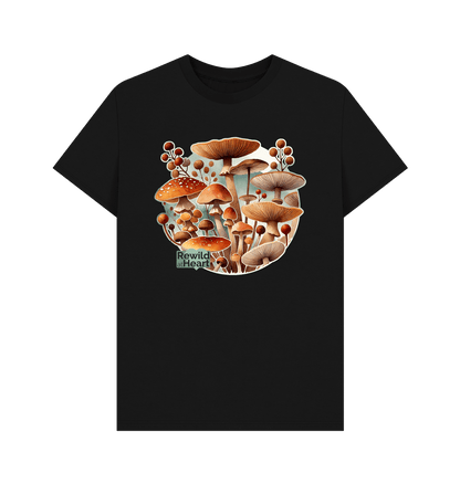 Black Mushroom Bloom Men's T-Shirt