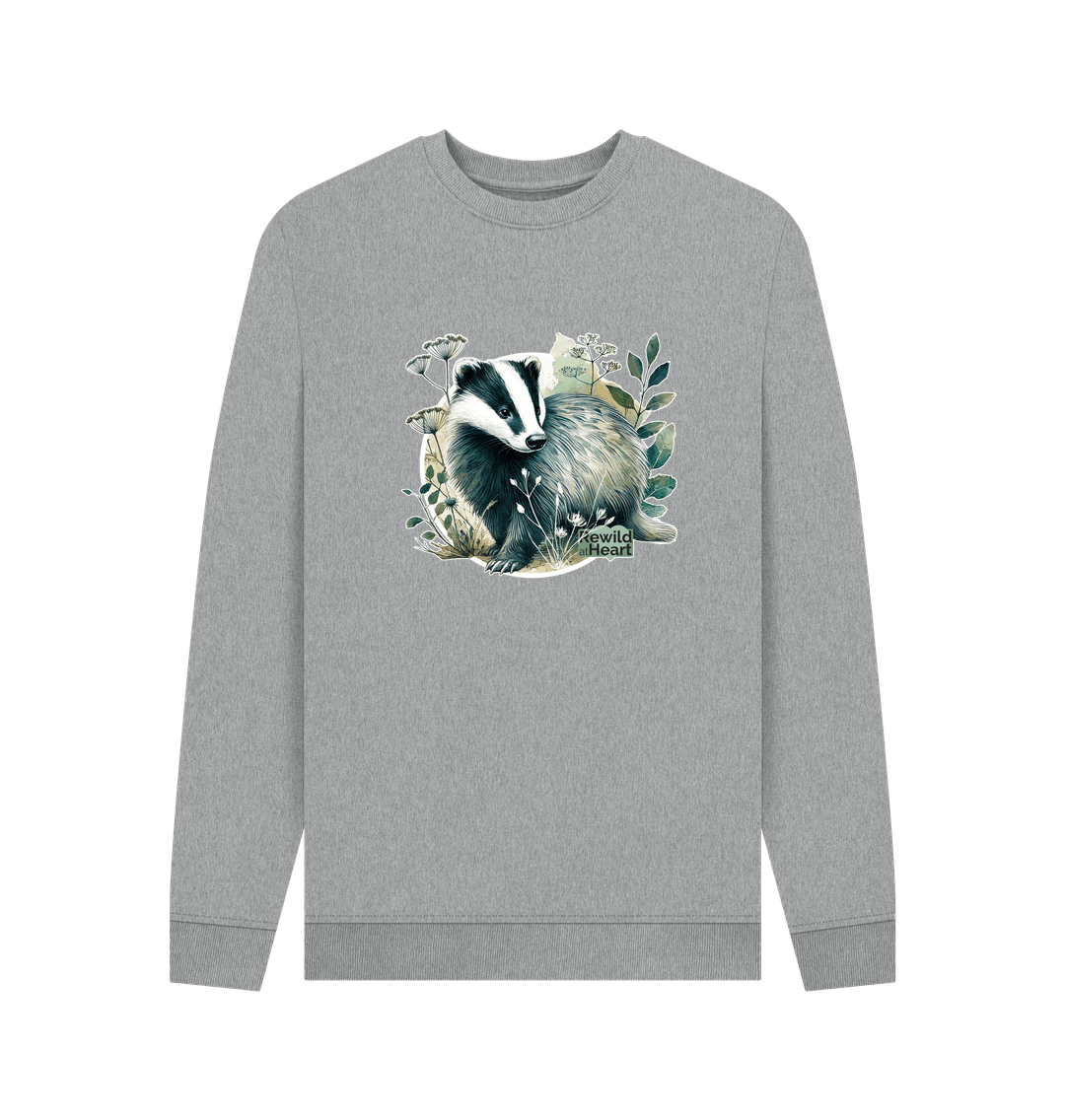 Light Heather Badger Wanderer Men's Sweater