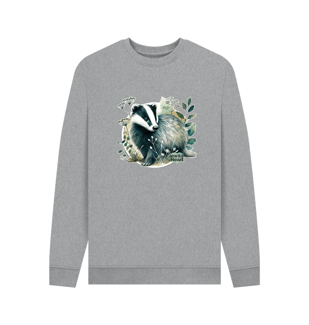 Light Heather Printed Sweater Front