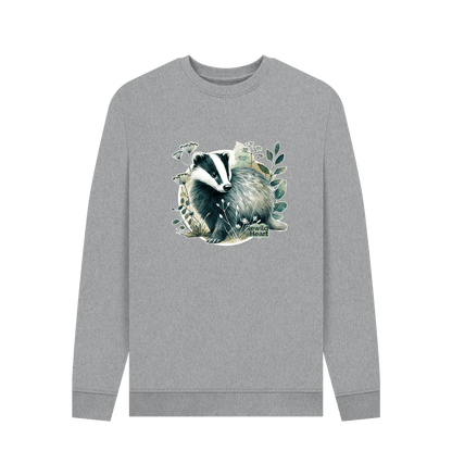 Light Heather Printed Sweater Front