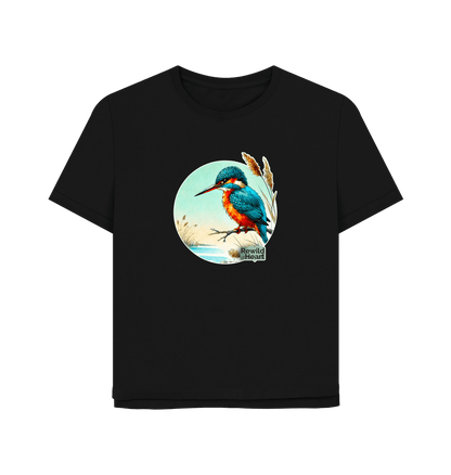 Black Kingfisher in the Reeds Women's Relaxed-Fit T-Shirt