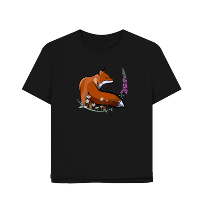 Black Printed T-shirt Front