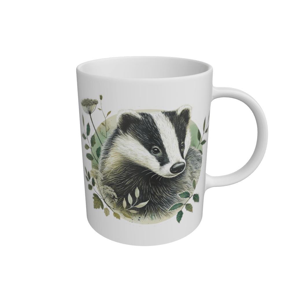 White Badger Spirit Mug