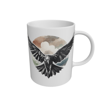 White Raven Flight Mug