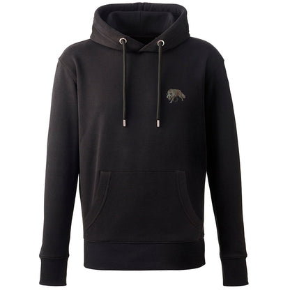 Grey Wolf Embroidered Unisex Hoodie