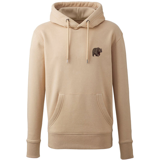 Brown Bear Embroidered Unisex Hoodie