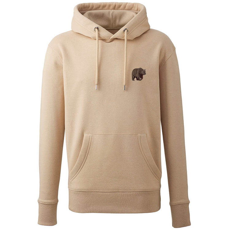 Brown Bear Embroidered Unisex Hoodie