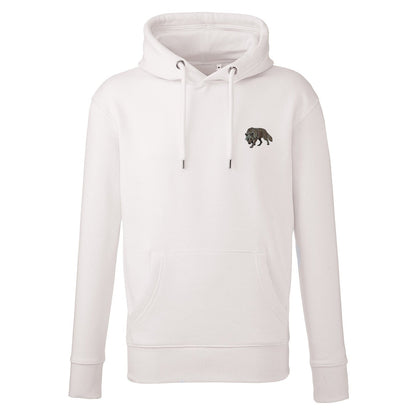 Grey Wolf Embroidered Unisex Hoodie