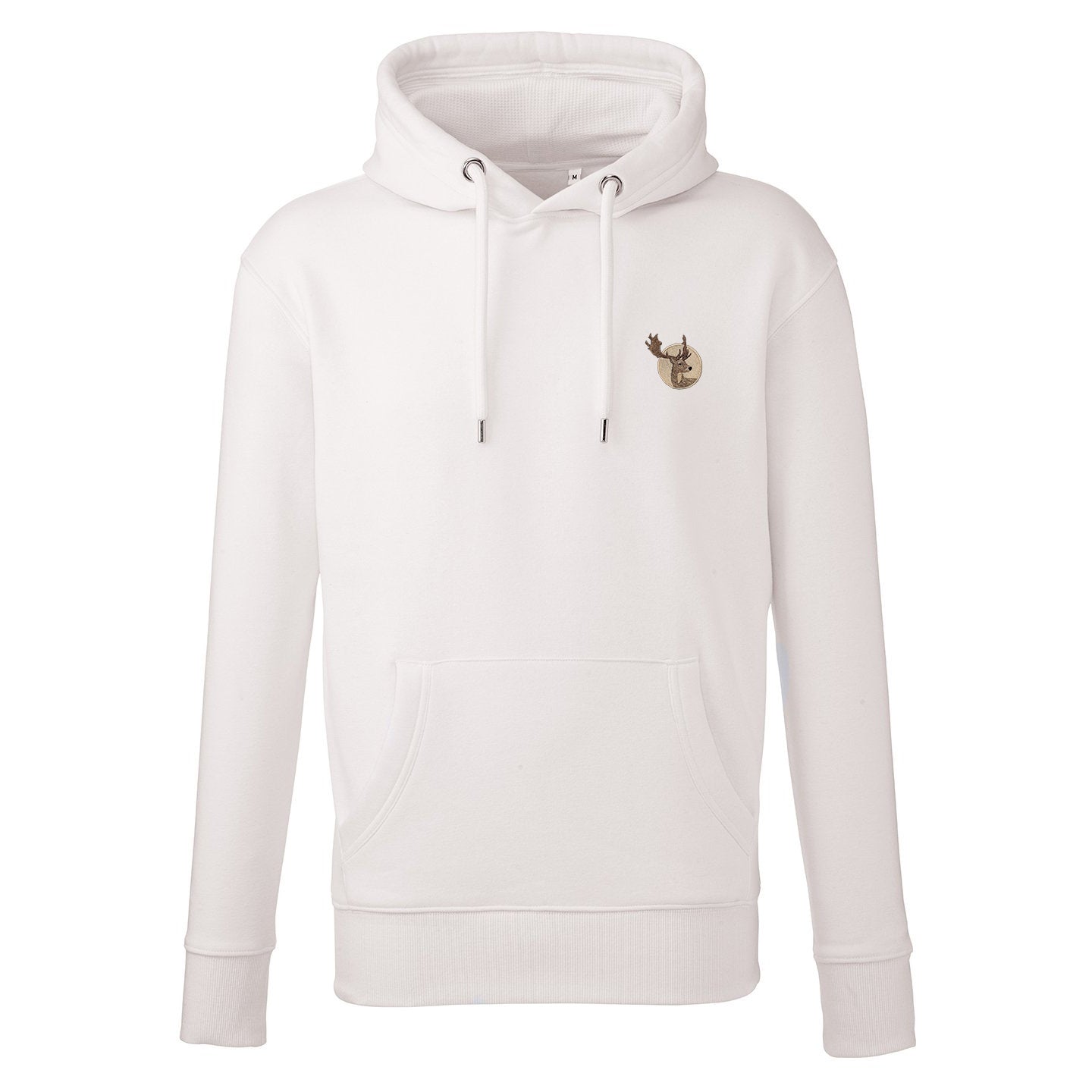 Fallow Deer Portrait Embroidered Unisex Hoodie